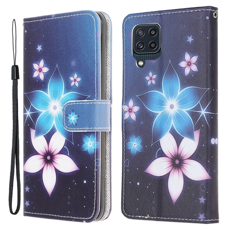 Kotelot Samsung Galaxy M32 Suojaketju Kuori Lunar Strap Flowers