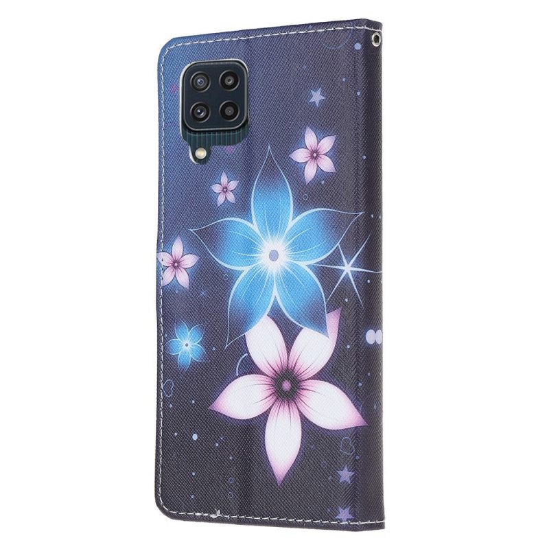 Kotelot Samsung Galaxy M32 Suojaketju Kuori Lunar Strap Flowers