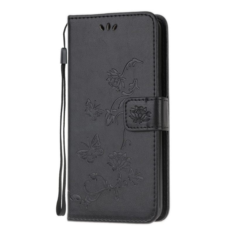 Kotelot Samsung Galaxy M32 Suojaketju Kuori Strap Flowers