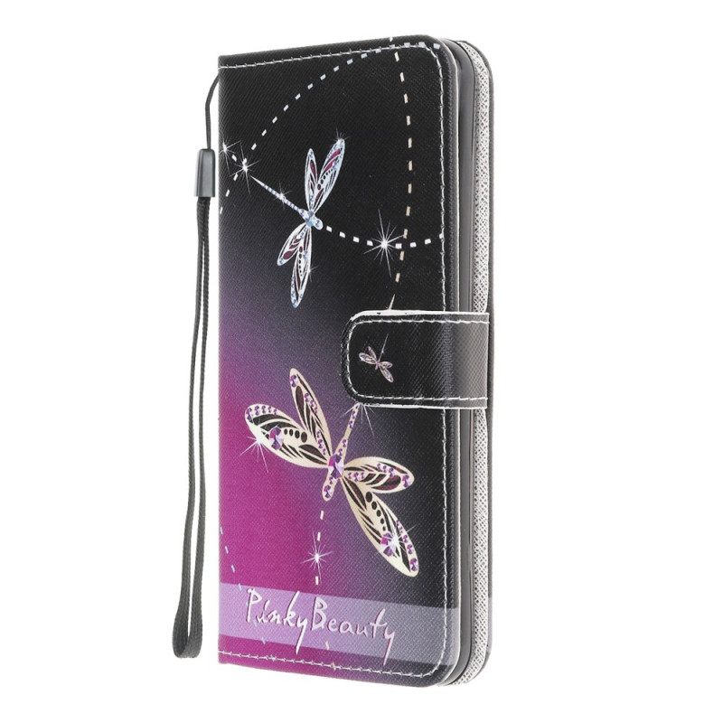 Kotelot Samsung Galaxy M32 Suojaketju Kuori Strappy Dragonflies