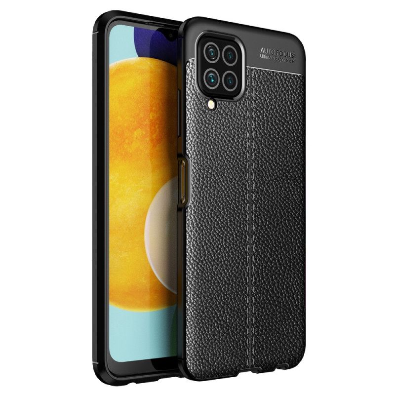 Kuori Samsung Galaxy M32 Double Line Litchi Leather Effect