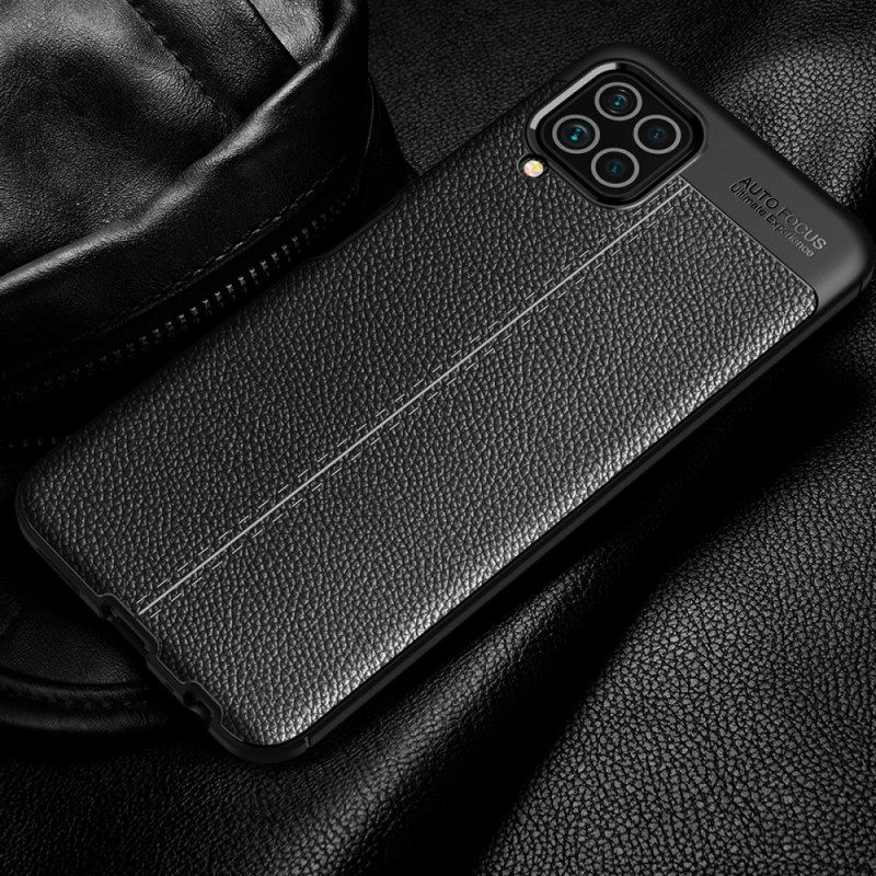 Kuori Samsung Galaxy M32 Double Line Litchi Leather Effect