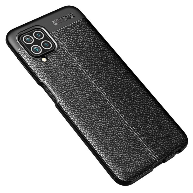 Kuori Samsung Galaxy M32 Double Line Litchi Leather Effect