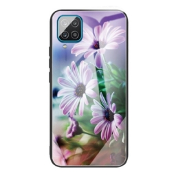 Kuori Samsung Galaxy M32 Tempered Glass Flowers