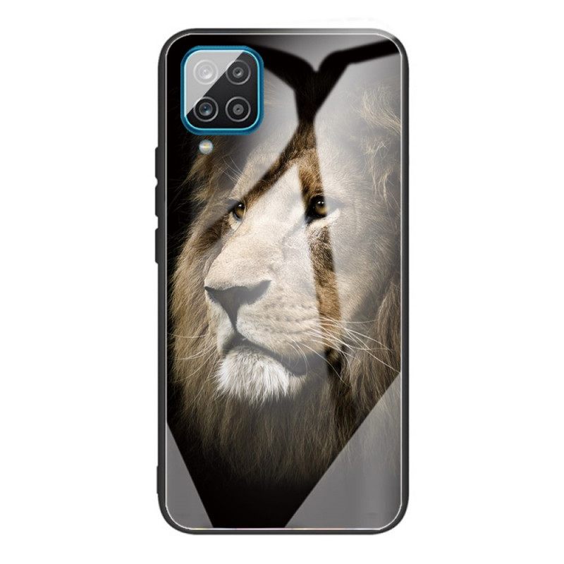 Kuori Samsung Galaxy M32 Tempered Glass Lion Head