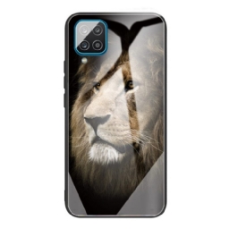 Kuori Samsung Galaxy M32 Tempered Glass Lion Head