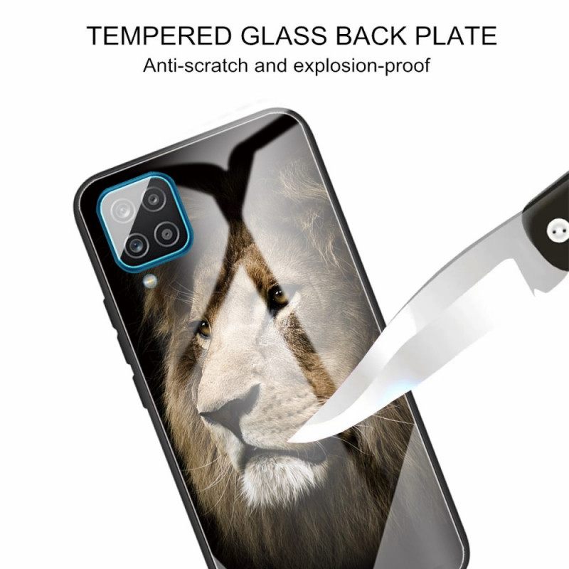 Kuori Samsung Galaxy M32 Tempered Glass Lion Head