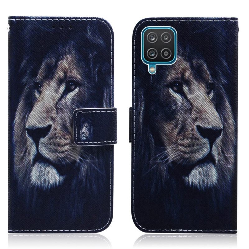 Nahkakotelo Samsung Galaxy M32 Dreaming Lion