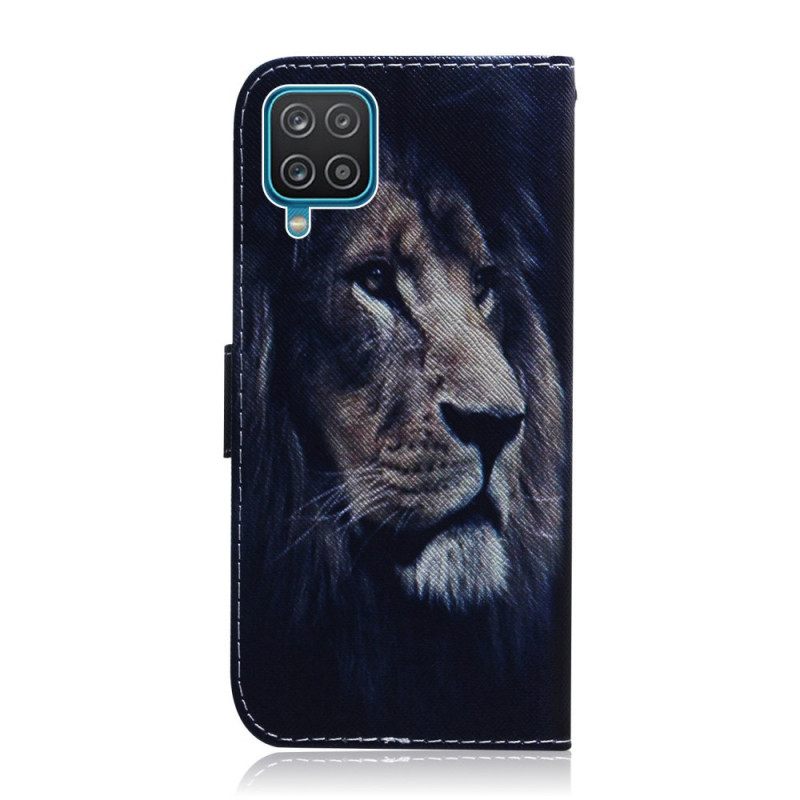 Nahkakotelo Samsung Galaxy M32 Dreaming Lion