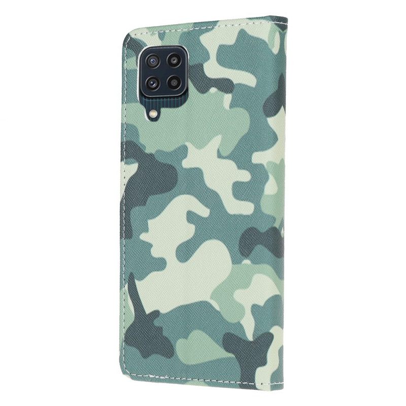 Nahkakotelo Samsung Galaxy M32 Military Camouflage