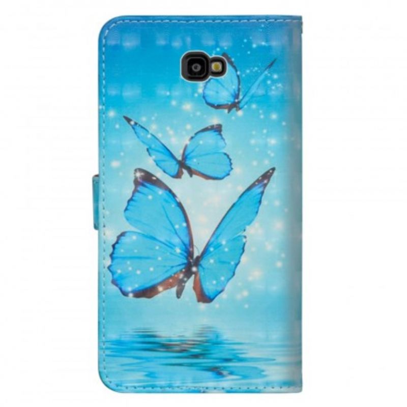 Kotelot Samsung Galaxy J4 Plus Flying Blue Butterflies