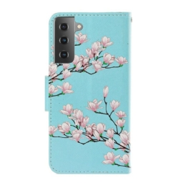 Flip Case Samsung Galaxy S21 Plus 5G Suojaketju Kuori Thong Tree