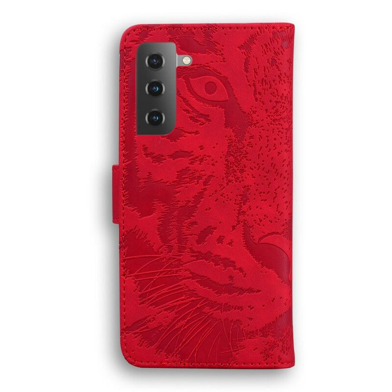 Nahkakotelo Samsung Galaxy S21 Plus 5G Tiger Face Print