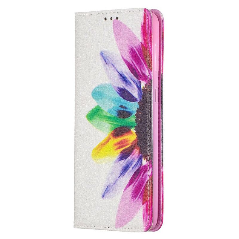 Puhelinkuoret Samsung Galaxy S21 Plus 5G Kotelot Flip Flower Watercolour