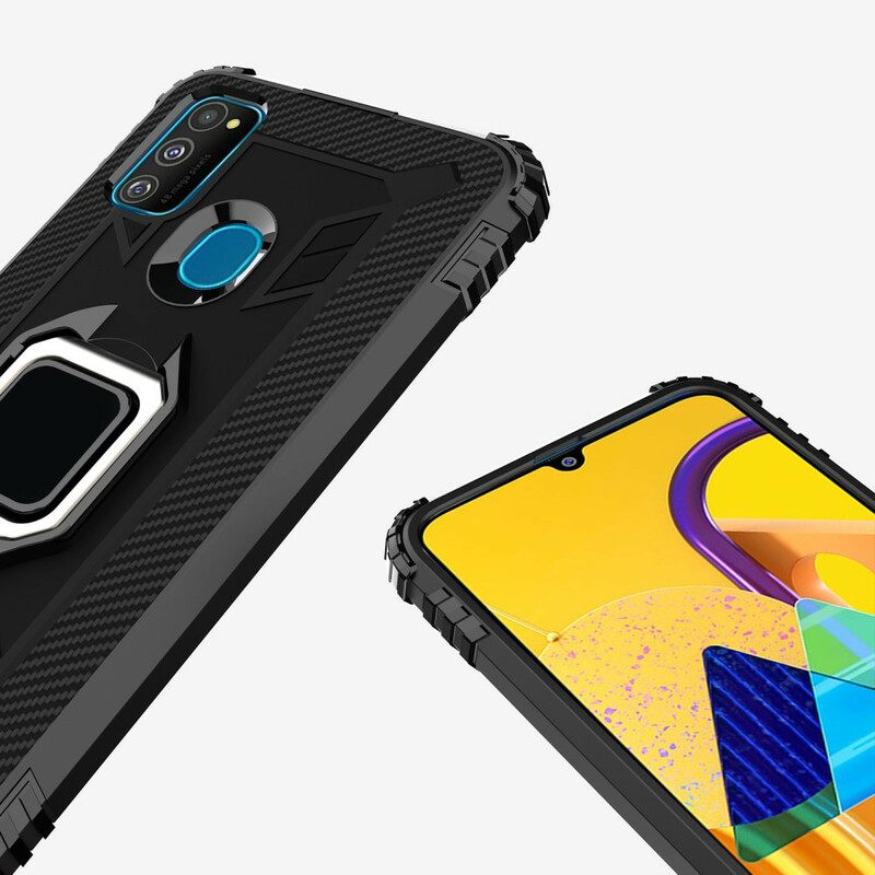 Case Samsung Galaxy M21 Rengas Ja Hiilikuitu