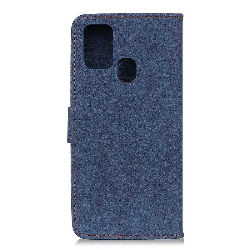 Kotelot Samsung Galaxy M21 Faux Leather Split Retro Khazneh