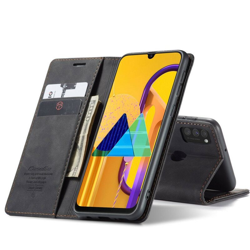 Puhelinkuoret Samsung Galaxy M21 Kotelot Flip Caseme Keinonahka