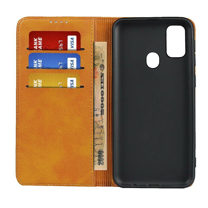 Puhelinkuoret Samsung Galaxy M21 Kotelot Flip Split Leather Elegance