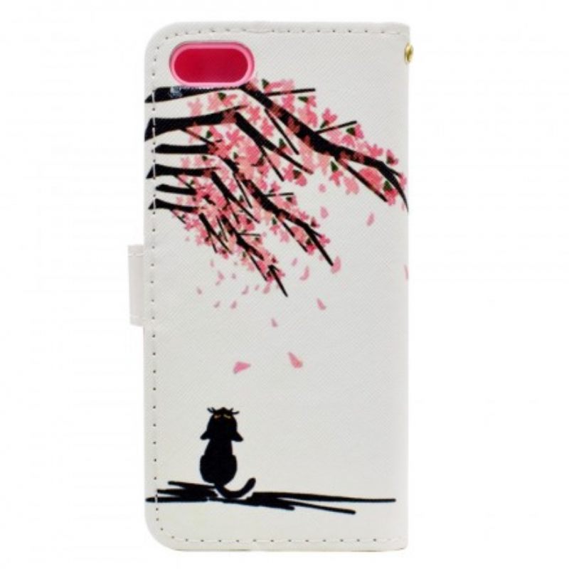 Flip Case Huawei Y5 2018 Pink Tree Branches