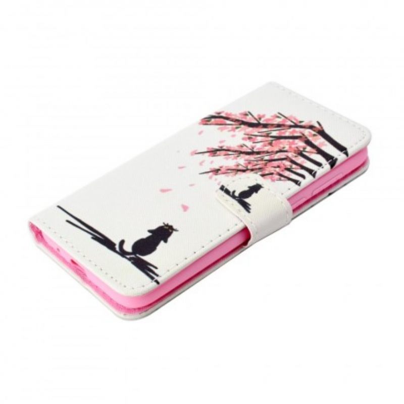 Flip Case Huawei Y5 2018 Pink Tree Branches