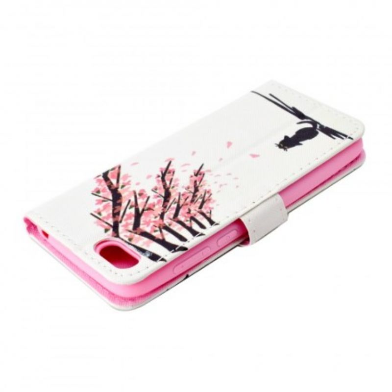 Flip Case Huawei Y5 2018 Pink Tree Branches