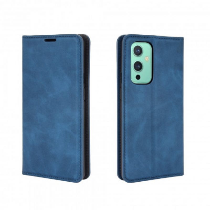 Puhelinkuoret OnePlus 9 Kotelot Flip Silk Soft Leather Effect