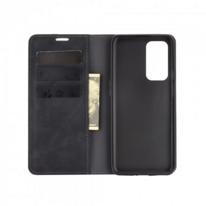 Puhelinkuoret OnePlus 9 Kotelot Flip Silk Soft Leather Effect