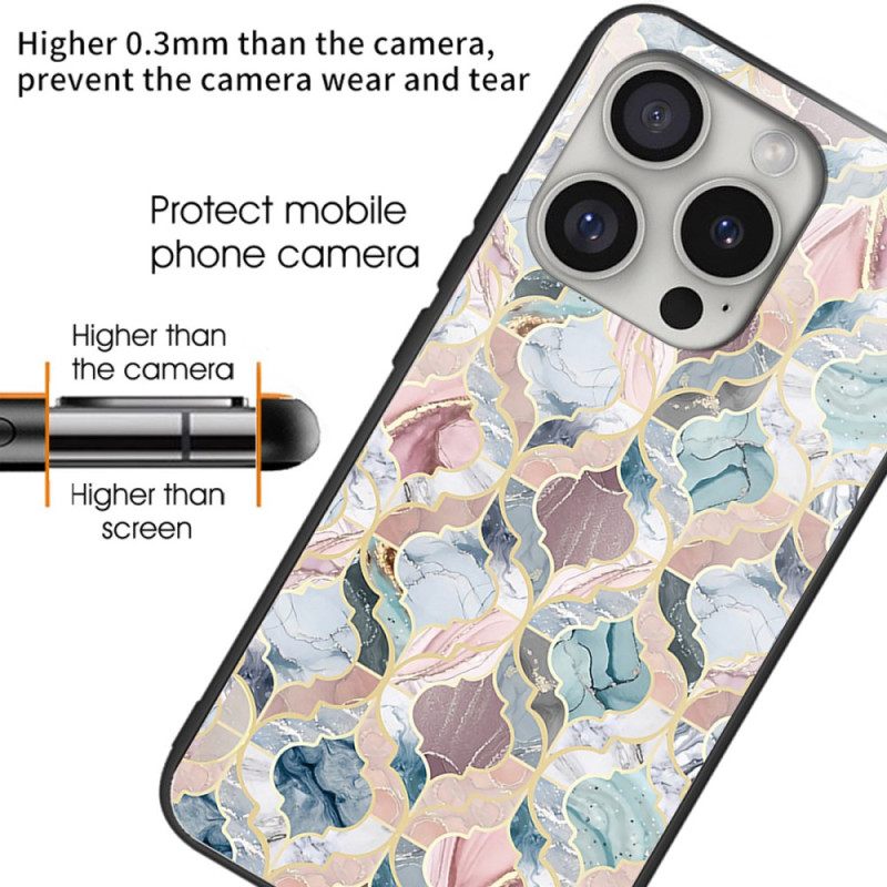 Case iPhone 16 Pro Puhelinkuoret Karkaistu Lasimarmorilaatta