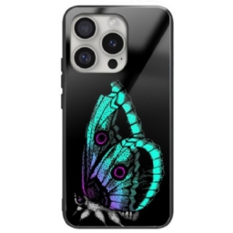 Kuori iPhone 16 Pro Green Butterfly Karkaistu Lasi