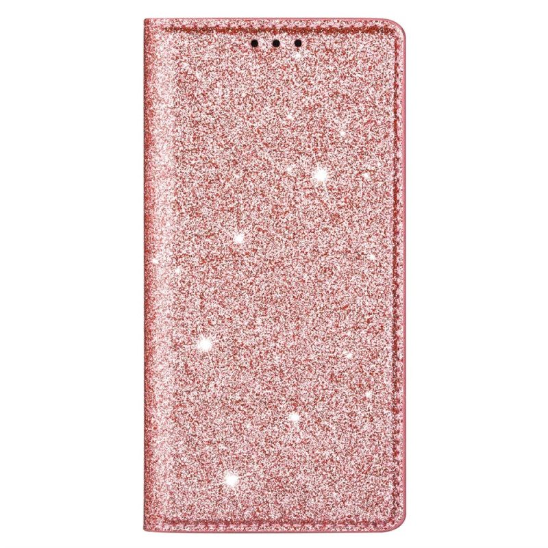 Nahkakotelo iPhone 16 Pro Glitteriä Suojakuori