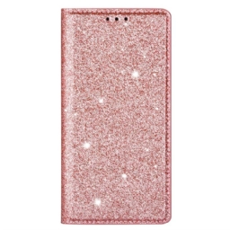 Nahkakotelo iPhone 16 Pro Glitteriä Suojakuori