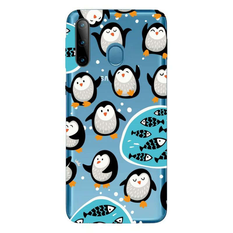 Case Samsung Galaxy M11 Penguins And Fishes