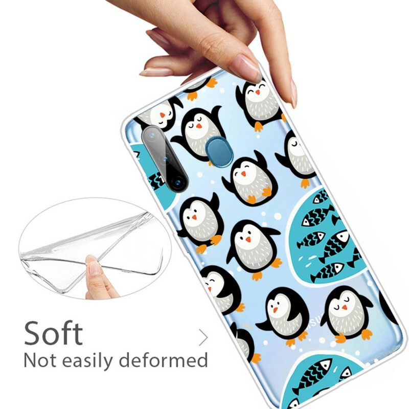 Case Samsung Galaxy M11 Penguins And Fishes