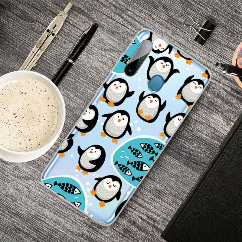 Case Samsung Galaxy M11 Penguins And Fishes