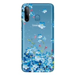 Case Samsung Galaxy M11 Siniset Kukat