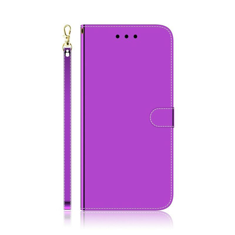 Flip Case Samsung Galaxy M11 Keinonahkainen Peilin Kansi