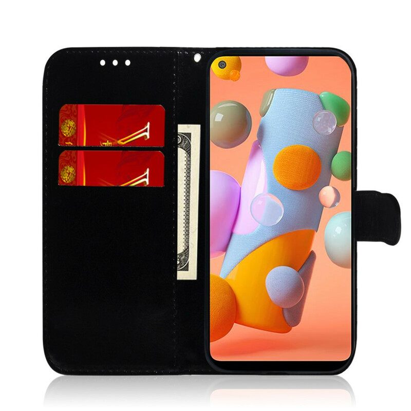 Flip Case Samsung Galaxy M11 Keinonahkainen Peilin Kansi