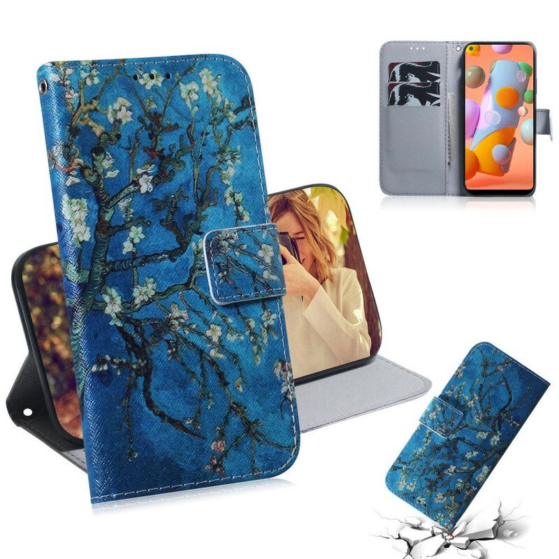 Flip Case Samsung Galaxy M11 Kukkivan Puun Oksa