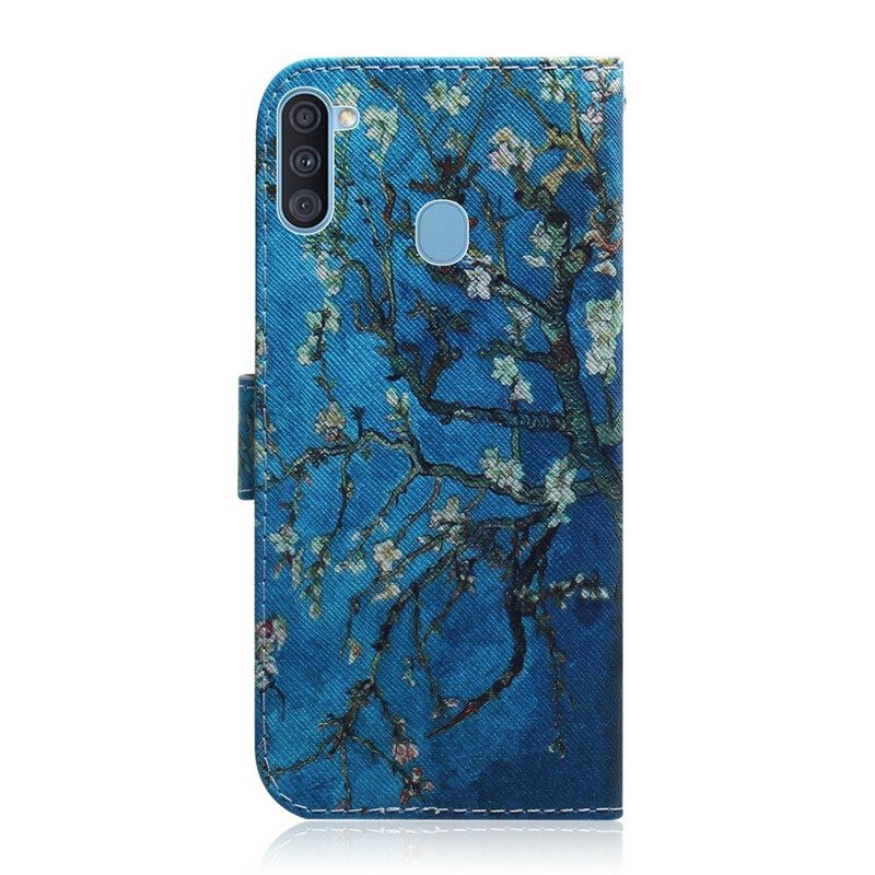 Flip Case Samsung Galaxy M11 Kukkivan Puun Oksa