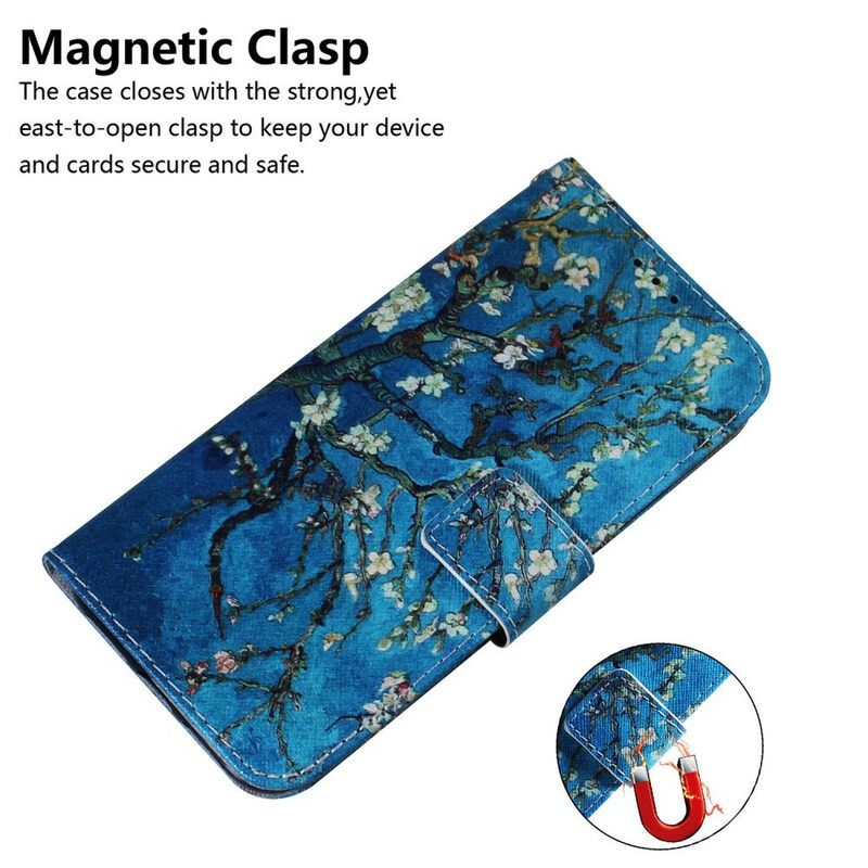 Flip Case Samsung Galaxy M11 Kukkivan Puun Oksa