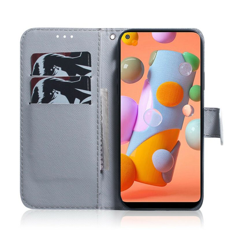 Flip Case Samsung Galaxy M11 Kukkivan Puun Oksa