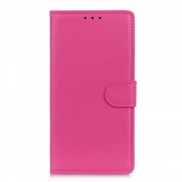 Flip Case Samsung Galaxy M11 Perinteinen Litsi-nahka