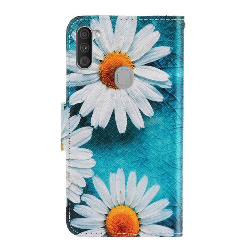 Kotelot Samsung Galaxy M11 Suojaketju Kuori Thong Daisies