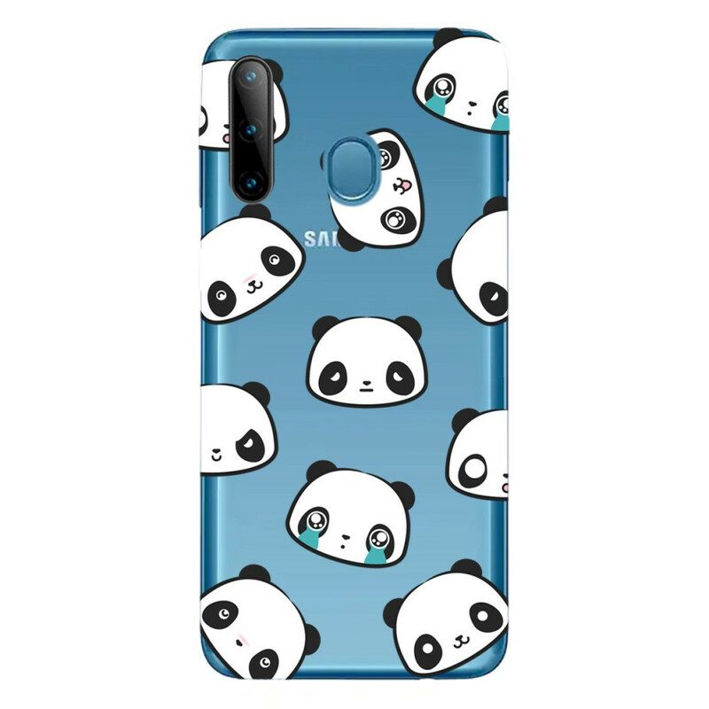 Kuori Samsung Galaxy M11 Transparent Sentimental Pandas