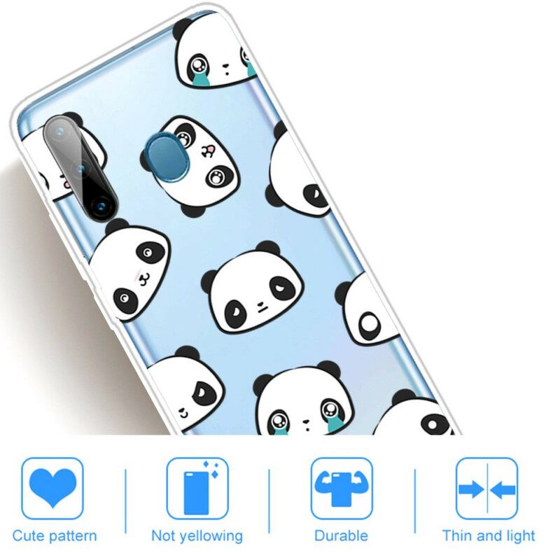 Kuori Samsung Galaxy M11 Transparent Sentimental Pandas