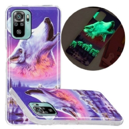 Case Poco M5s Fluoresoiva Wolf-sarja