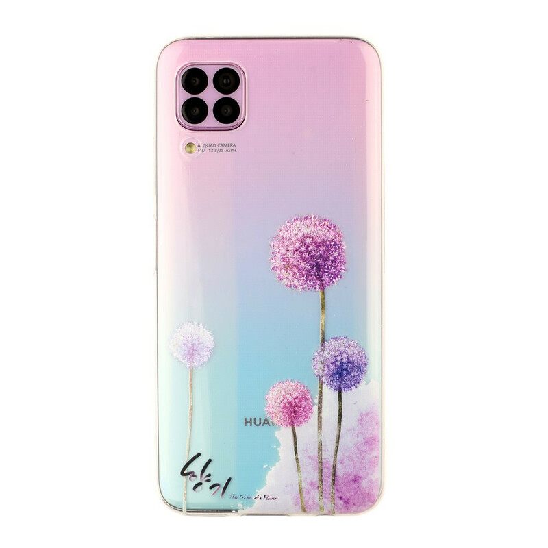 Case Huawei P40 Lite Läpinäkyvät Värikkäät Voikukat