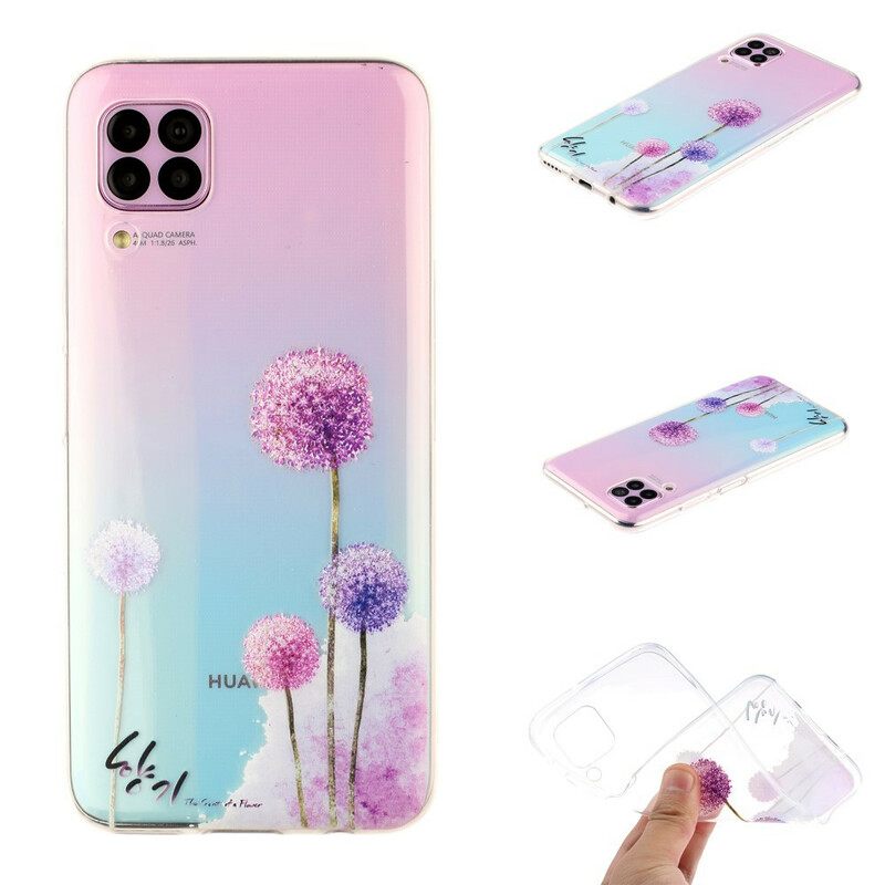 Case Huawei P40 Lite Läpinäkyvät Värikkäät Voikukat