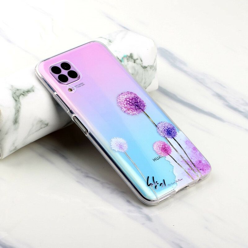 Case Huawei P40 Lite Läpinäkyvät Värikkäät Voikukat