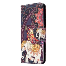 Flip Case Huawei P40 Lite Mandala Etniset Norsut